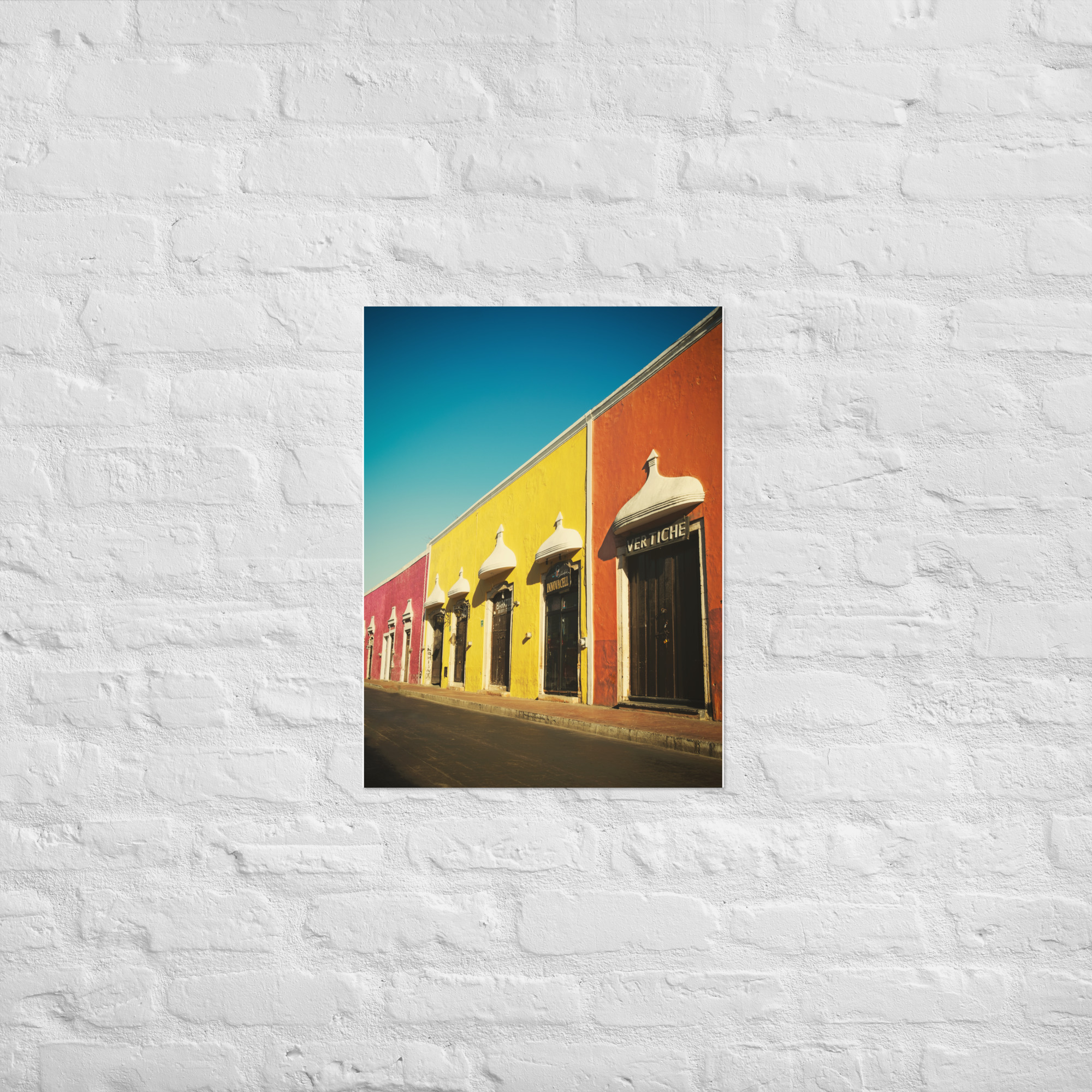 Affiche décorative rue colorée