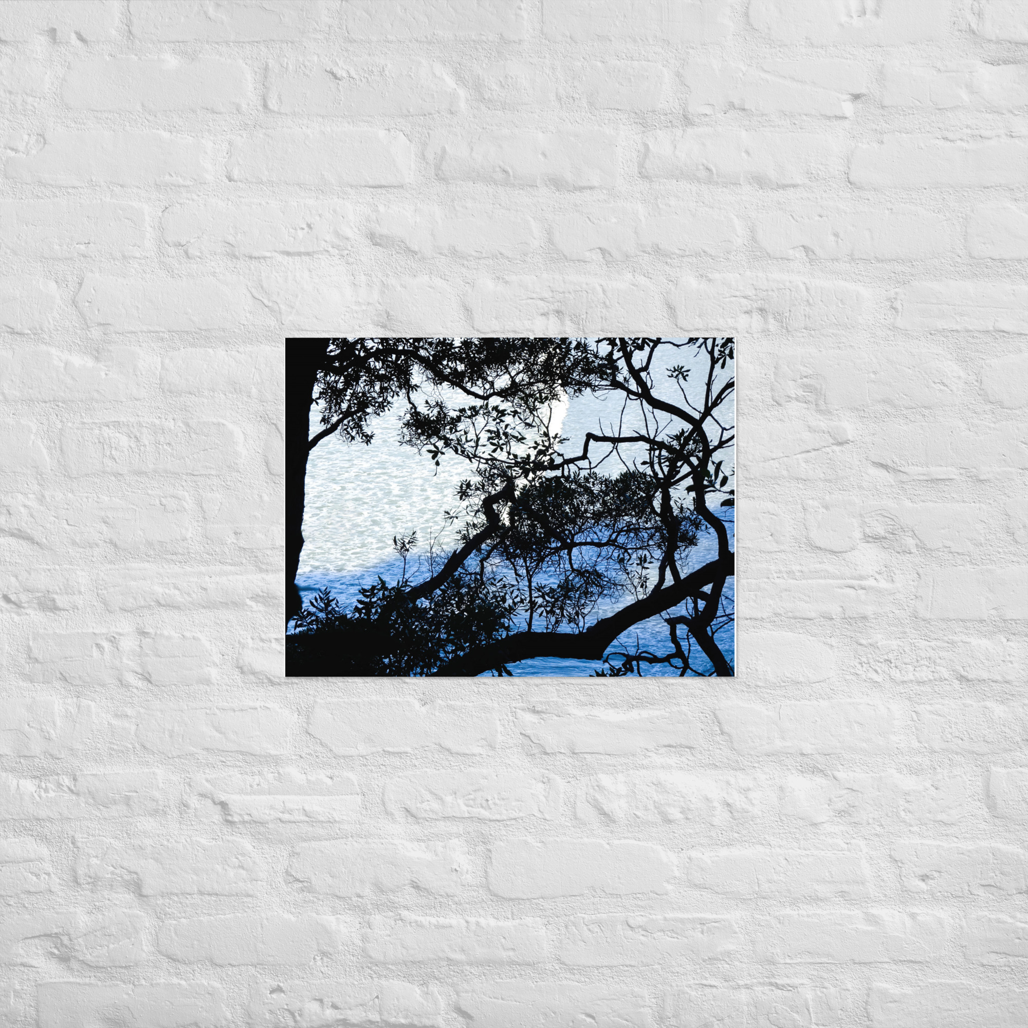 Affiche murale bleu noir