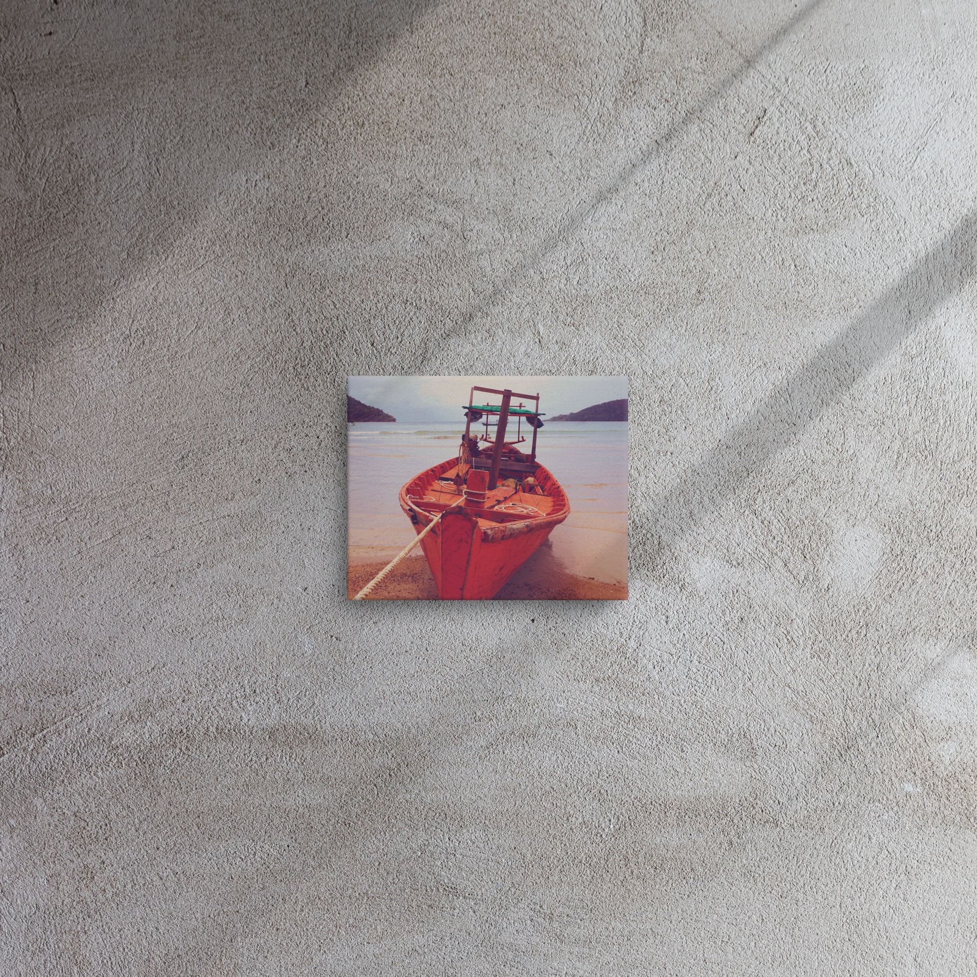 Tableau mer bateau - Photo d'art Cambodge - Toile chambre et salon