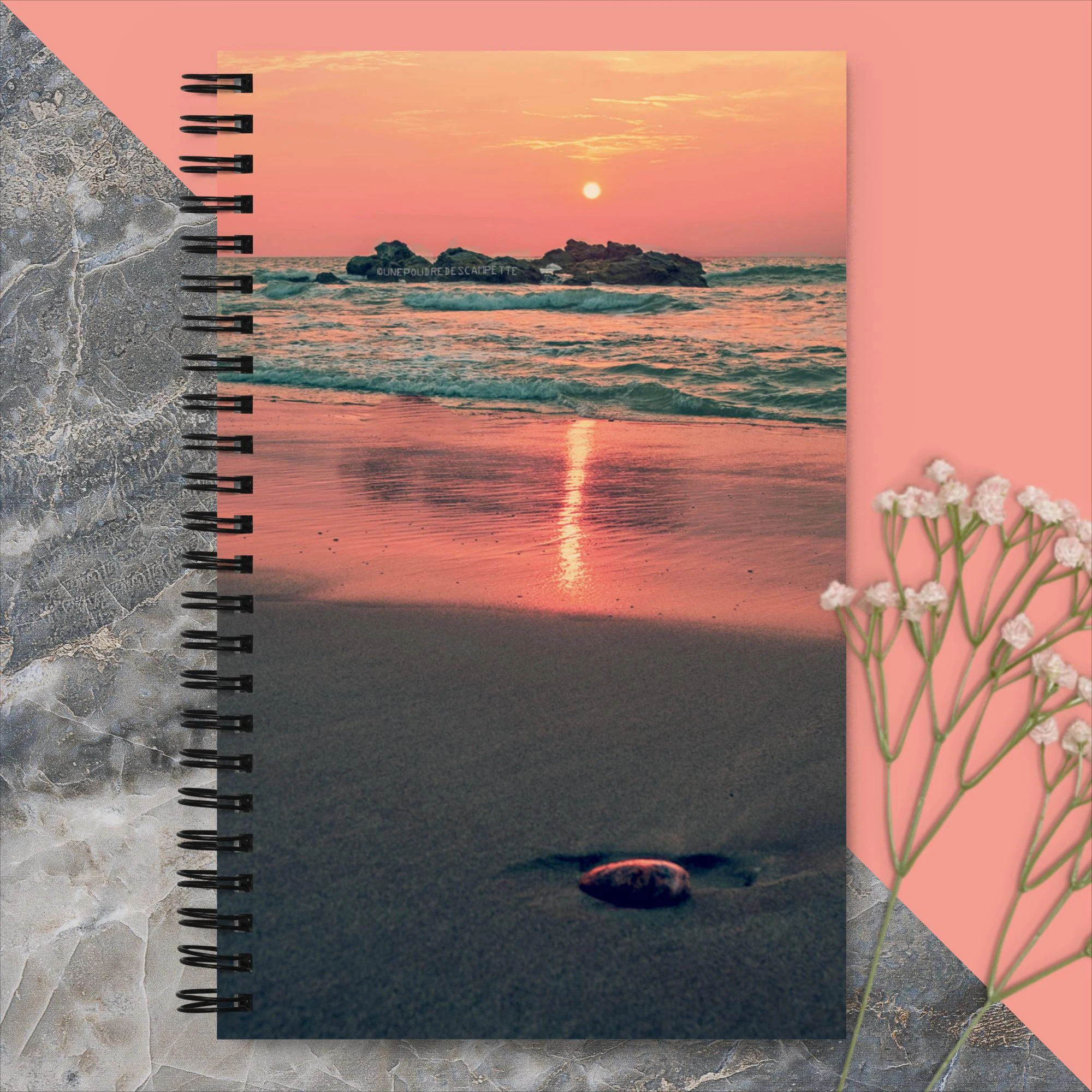 Clic vers Carnet A5 140 pages Couverture Mexico Vue frontale et mise en situation