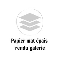 Icone poster papier mat épais rendu galerie