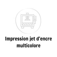 Icone impression jet d'encre multicolore