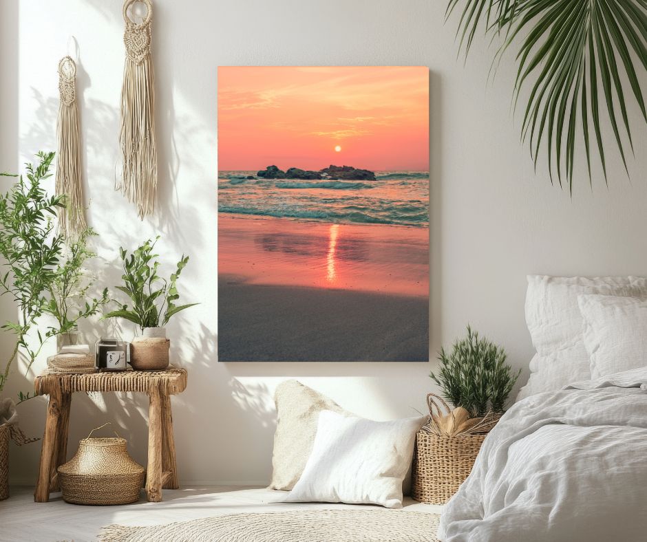 Mockup Mexico grand format mur beige