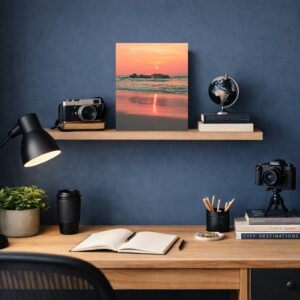 Mockup mur bleu marine - Toile Mexico petit format