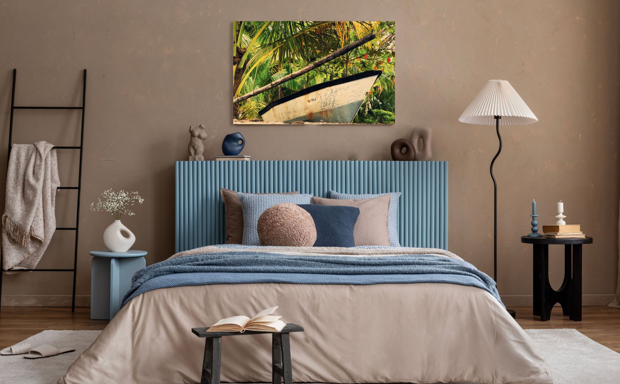 Mockup terracotta toile imprimée extra fine grand format - Un air de loin