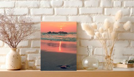 Tableau décoratif mural Mexico - format vertical - mockup étagère déco Boho