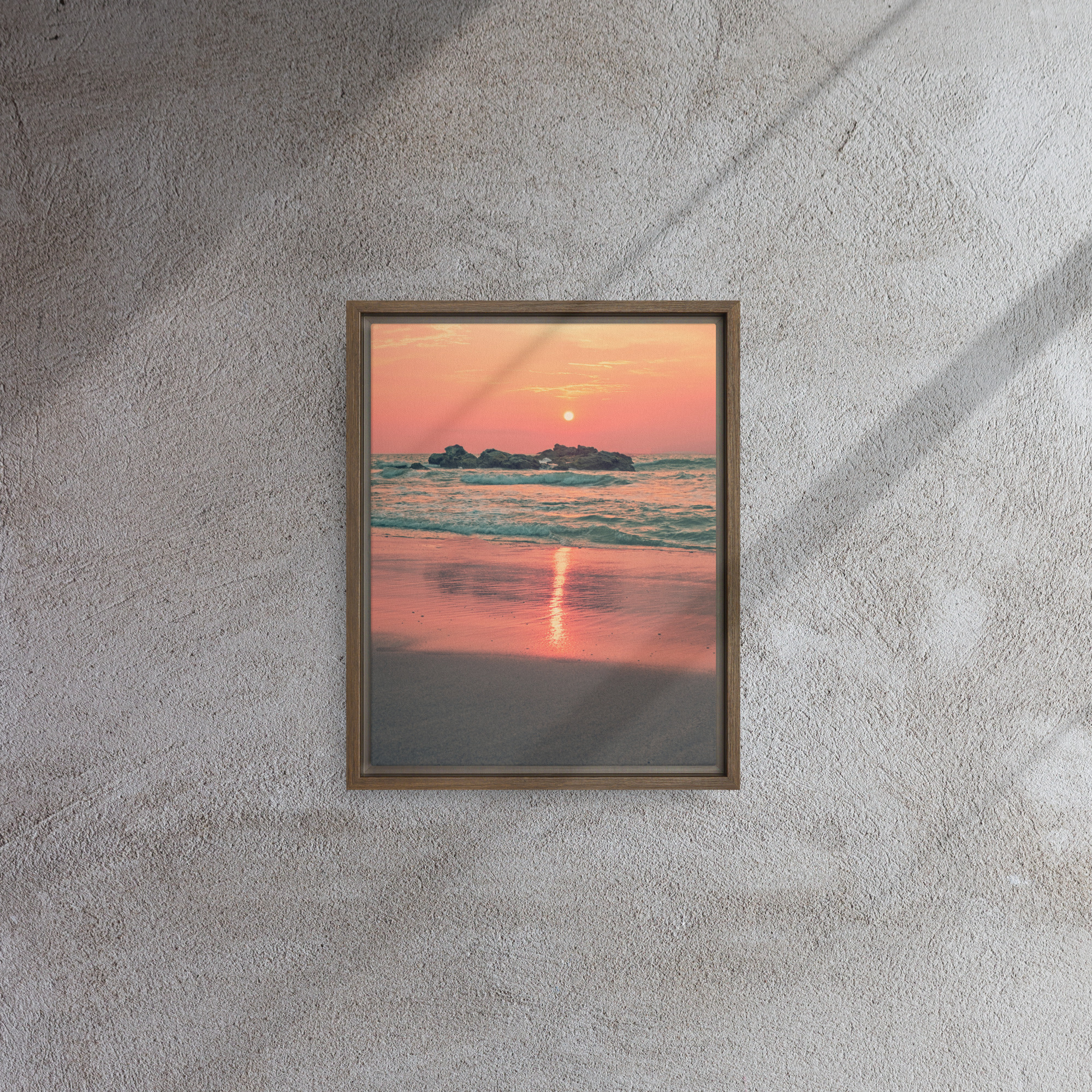 Toile imprimée encadrée idéale pour salon - Coucher de soleil La Punta, Mexique – Image 4