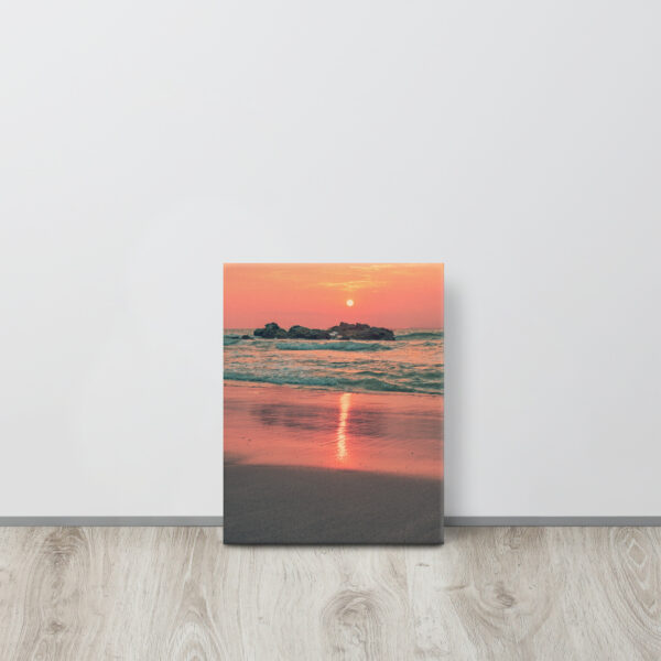 Tableau décoratif mural paysage Mexique - Couleurs orangées et rosées - Design unique - Vertical – Image 5