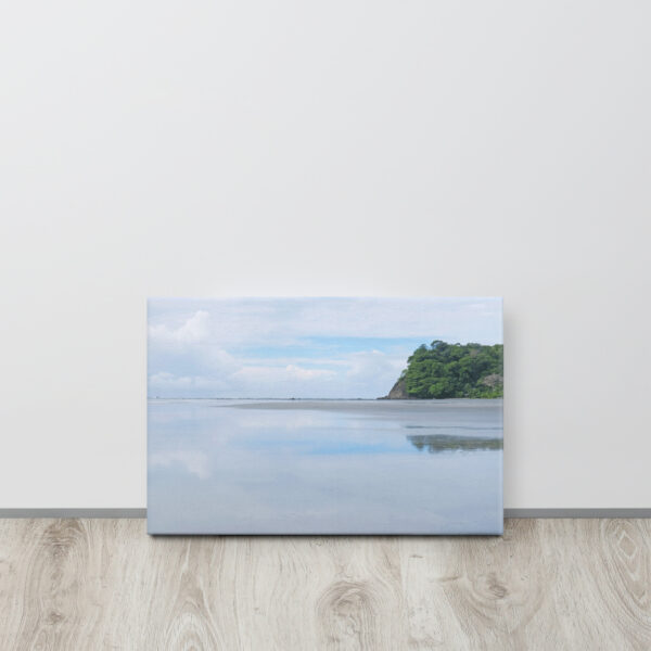 Toile imprimée paysage Costa Rica - Bleu & blanc - Effet apaisant, design minimaliste – Image 4