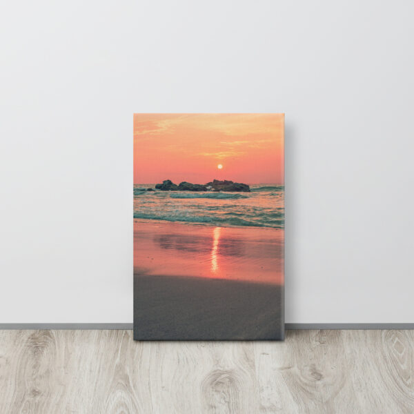 Tableau décoratif mural paysage Mexique - Couleurs orangées et rosées - Design unique - Vertical – Image 6