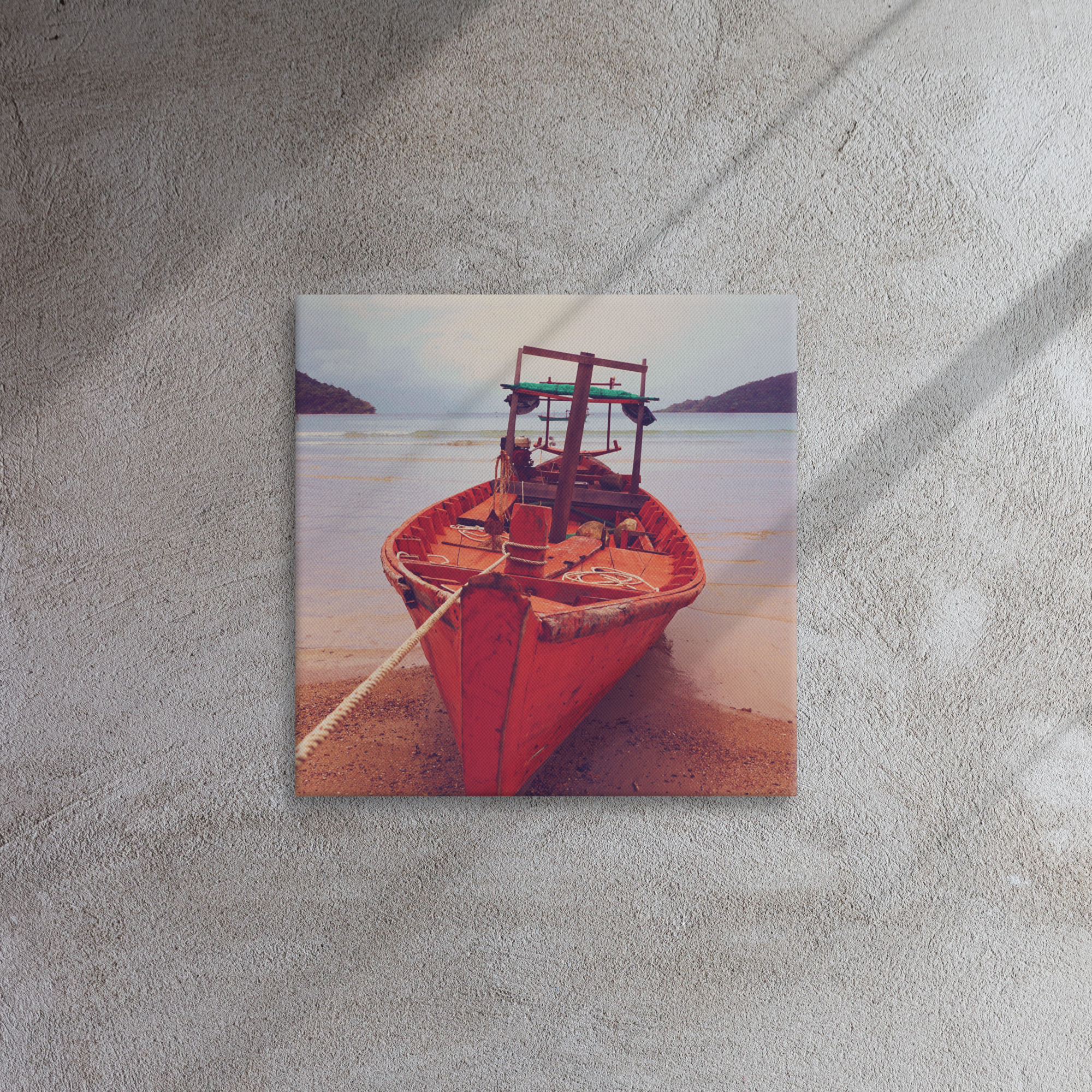 Tableau mer bateau - Photo d'art Cambodge - Toile chambre et salon – Image 4