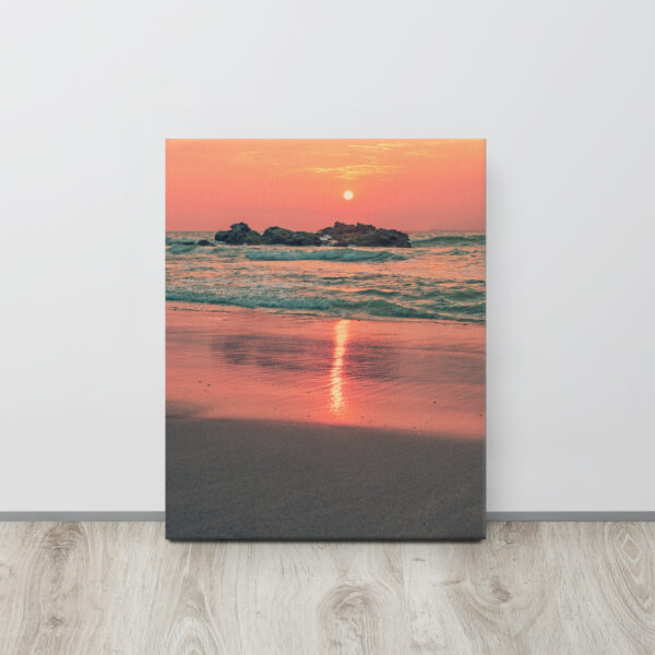 Tableau décoratif mural paysage Mexique - Couleurs orangées et rosées - Design unique - Vertical – Image 7