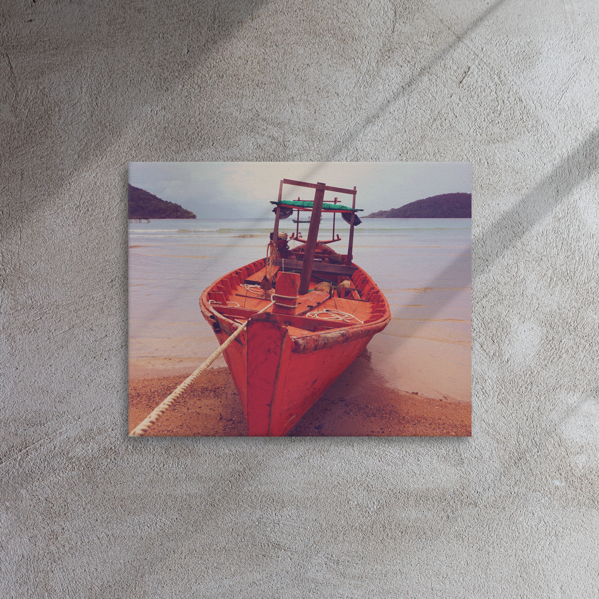 Tableau mer bateau - Photo d'art Cambodge - Toile chambre et salon – Image 5