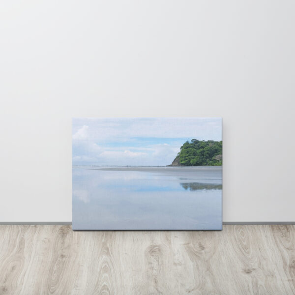 Toile imprimée paysage Costa Rica - Bleu & blanc - Effet apaisant, design minimaliste – Image 5