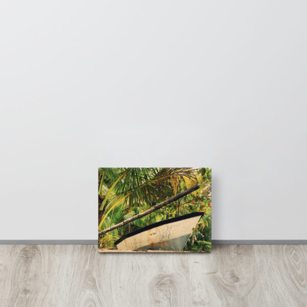 Toile imprimée 22x30 cm vue de face mockup contre le mur