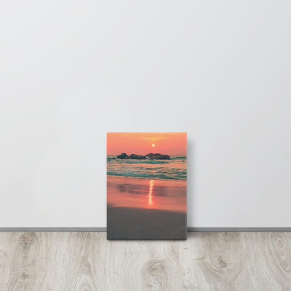 Tableau décoratif mural paysage Mexique - Couleurs orangées et rosées - Design unique - Vertical – Image 4